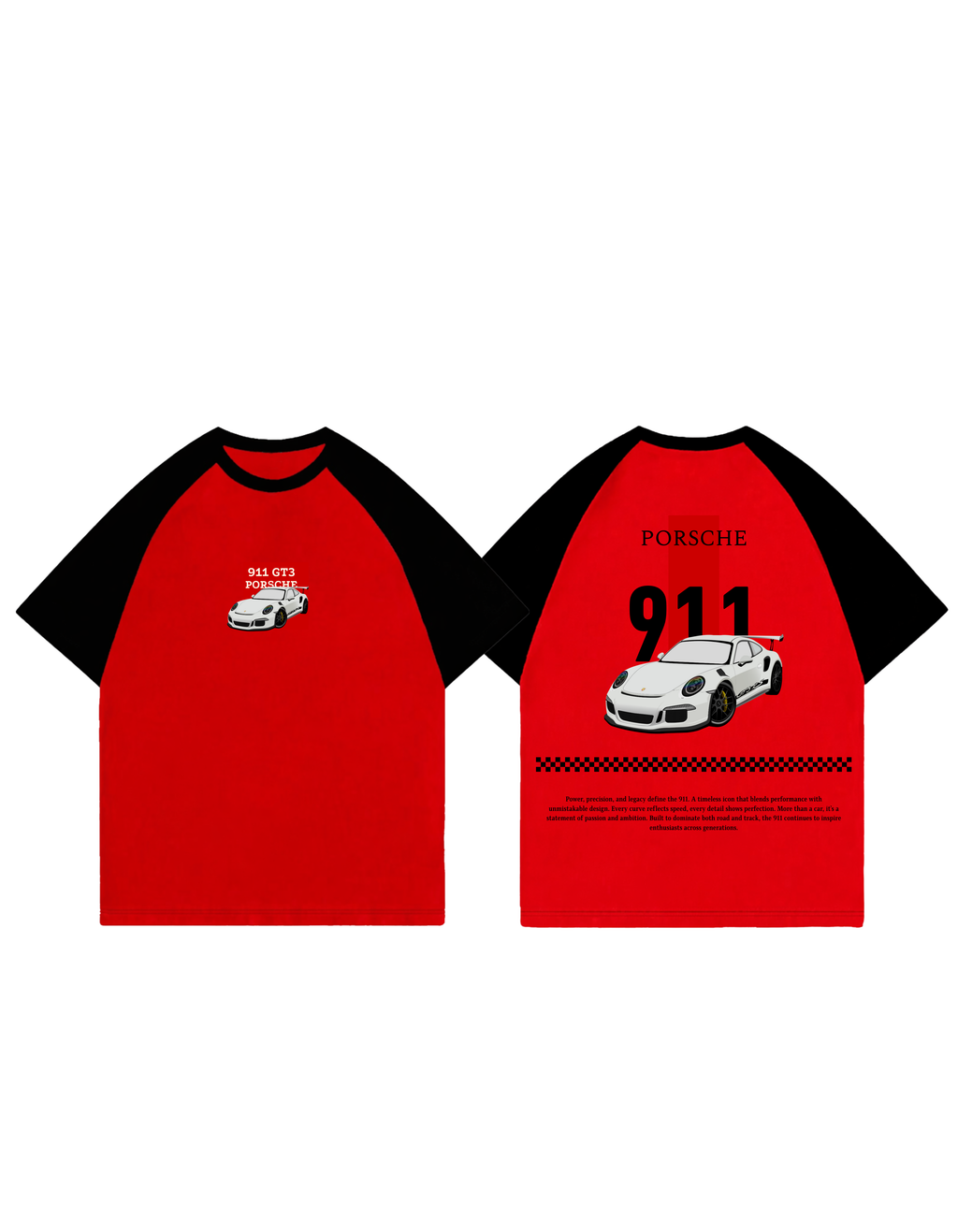 Porsche 911 GT3 Racing Raglan T-Shirt